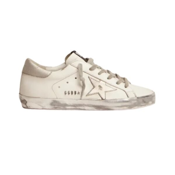 GGS sneakers with silver sparkle foxing and metal stud lettering