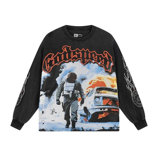 GSD Khaos Long Sleeve T-Shirt Black Wash