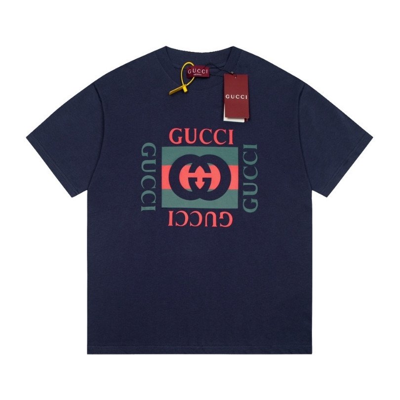 HGFHN-3.jpg GG T-shirt GG Logo Print Navy - Image 1