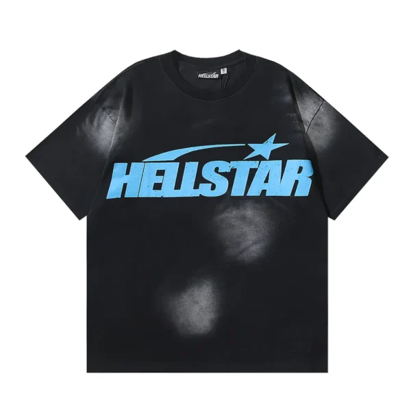 HLSTR Star Gel Sport Logo Washed Short Sleeved T-shirt