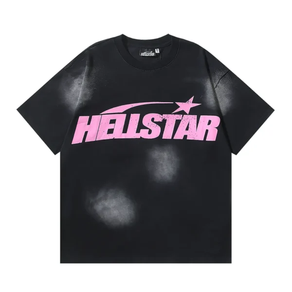 HLSTR Star Gel Sport Logo Washed Short Sleeved T-shirt