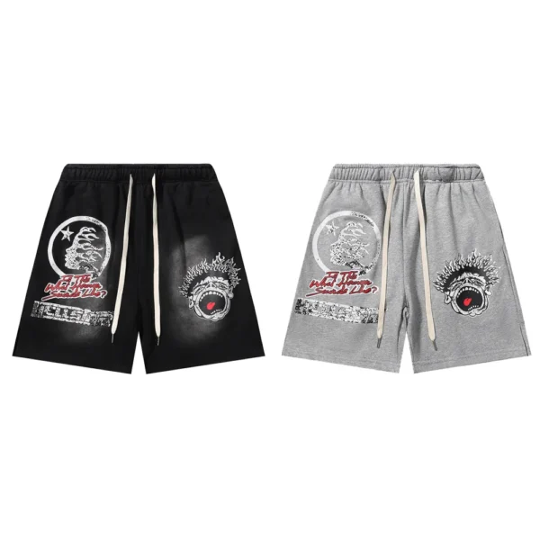 HSTR Records Funny Smiley Face Shorts