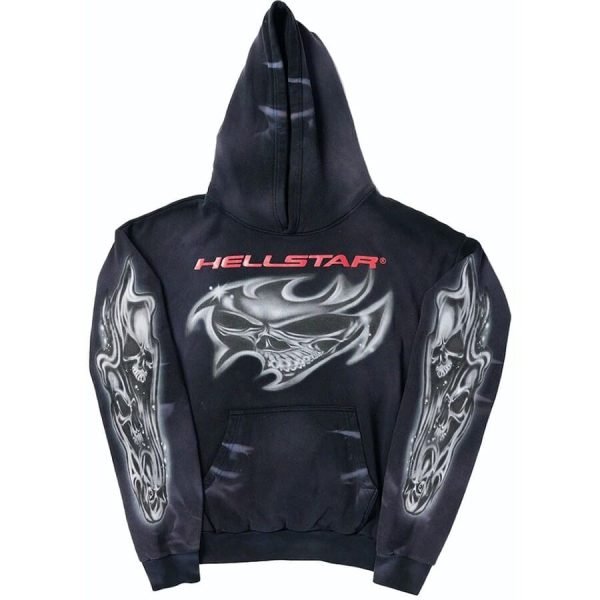Hellstar-Airbrushed-Skull-Hoodie-600x600-1.jpg HLSTR Hoodie Airbrushed Skull - Image 1