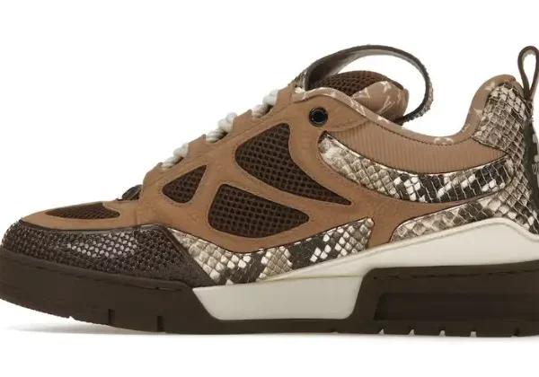 LV SKATE BROWN SNAKESKIN