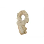 LV Double-Faced Jacquard Velvet Fringe All-Over Logo Print Scarf Apricot