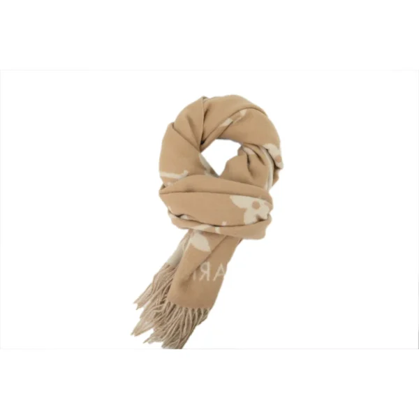 LV Double-Faced Jacquard Velvet Fringe Scarf Khaki