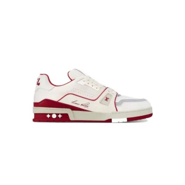LV Leather White Red