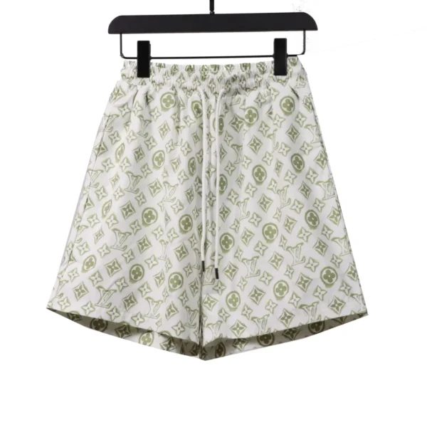 LV Monogram Printed Silk Shorts White