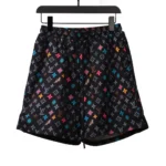LV Multicolor Logo Jacquard Beach Shorts