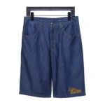 LV Rope Embroidery Denim Shorts