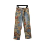 LV Rose Floral Distressed Carpenter Jeans