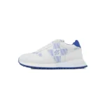 LV White Blue Grid Pattern