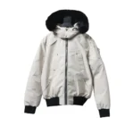 MK Men’s Balistic Bomber Zip-Up Fur Jacket White