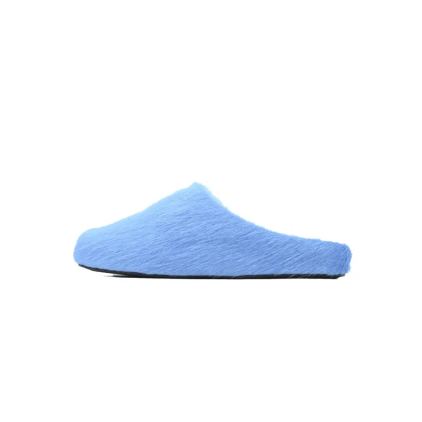 MRNI Long-hair Calfskin Fussbett Sabot Blue