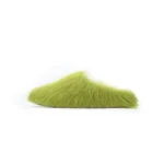 MRNI Long-hair Calfskin Fussbett Sabot Green