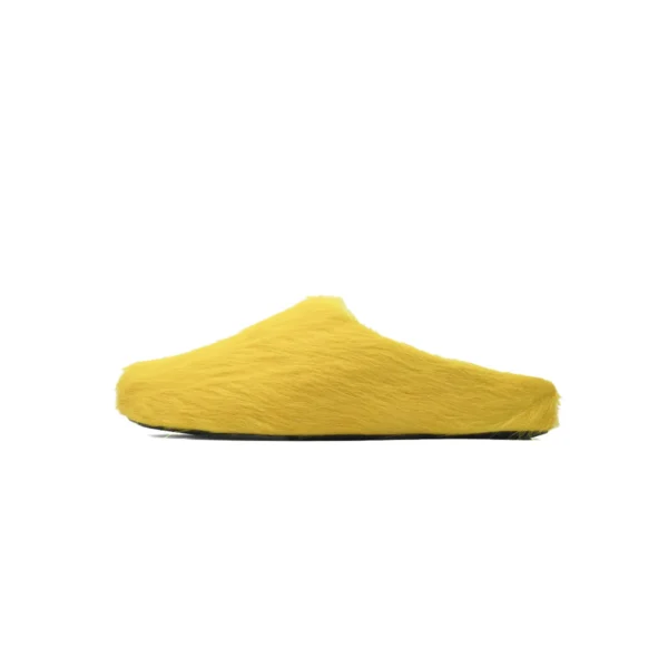 MRNI Long-hair Calfskin Fussbett Sabot Yellow