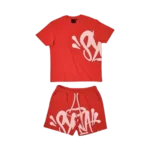 SYN WRLD LOGO T-SHIRT – SHORT SET – RED