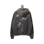 OFF WHT Logo Print Cotton Hoodie Brown Black