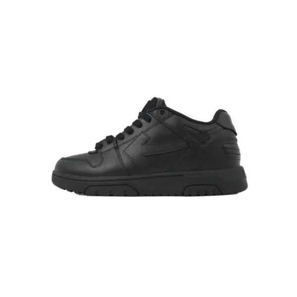 OFF WHT Out Of Office Leather Sneakers Triple Black
