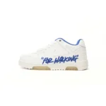OFF WHT Out Of Office OOO “For Walking” Low Tops White Blue