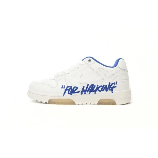 OFF WHT Out Of Office OOO “For Walking” Low Tops White Blue