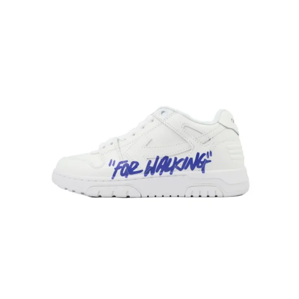 OFF WHT Out Of Office OOO Low Tops “For Walking” White And Blue Letters