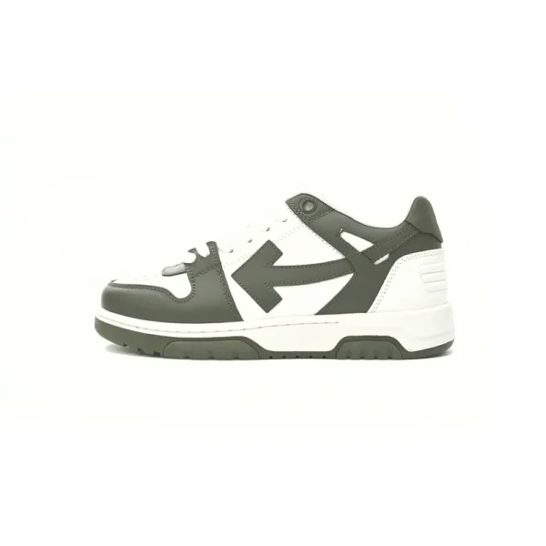 OFF WHT Out Of Office OOO Low Tops White Green