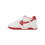 OFF WHT Out Of Office “OOO” Low Tops White Red