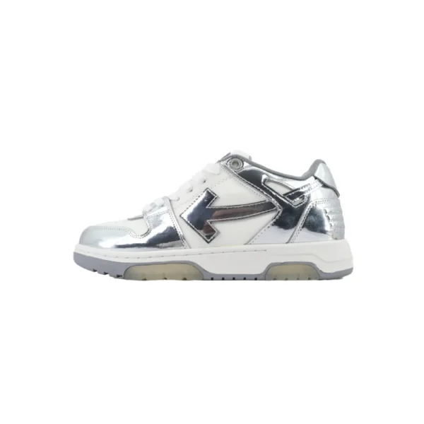 OFF WHT Out Of Office OOO Low Tops White Silver
