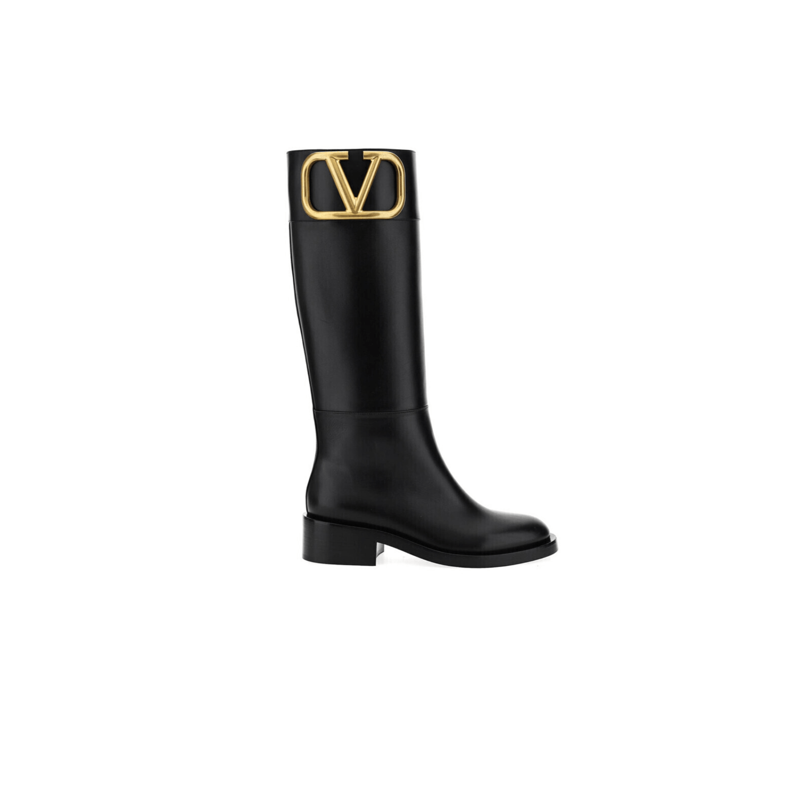 Progetto-senza-titolo-2023-04-17T031232.541.png STIVALI VLOGO ORO IN PELLE NERA - Image 1
