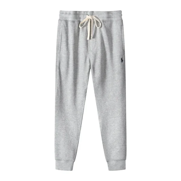 RL Pants Grey Black Logo Print and White Drawstring