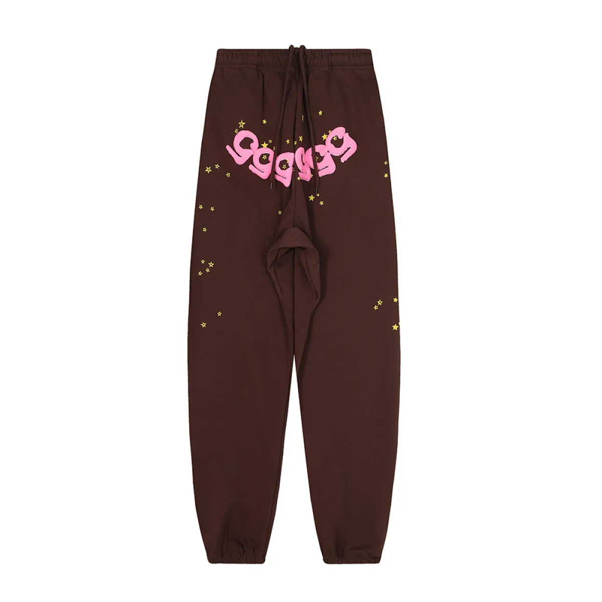 SPDR-Angel-Number-Sweatpants-Brown-Black-Drawstring-1.webp SPDR Angel Number Sweatpants Brown Black Drawstring - Image 1