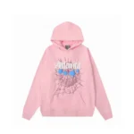 SPDR Spider Web Print Gothic Atlanta Hoodie Pink