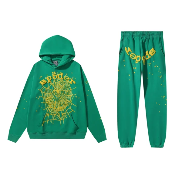 SPDR Star OG Web V2 Hoodie and Sweatpant Set Dark Green