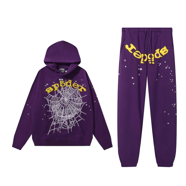 SPDR Star OG Web V2 Hoodie and Sweatpant Set Purple