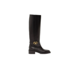 STIVALI VLOGO MINI ORO IN PELLE NERA