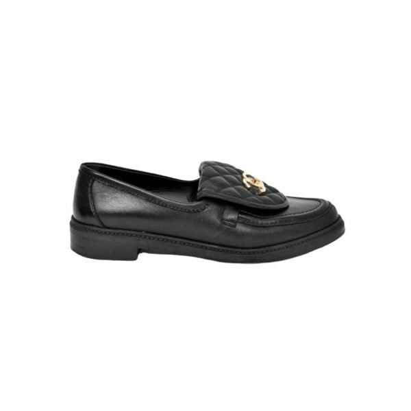 MOCASSINO CC IN PELLE TRAPUNTATA NERO ORO