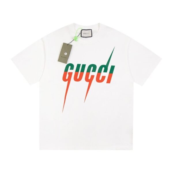 GG T-shirt Red Gradient Logo White
