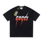GG T-shirt Red Gradient Logo Black
