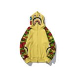 BP Hoodie Yellow Shark Camo Bape Full-Zip