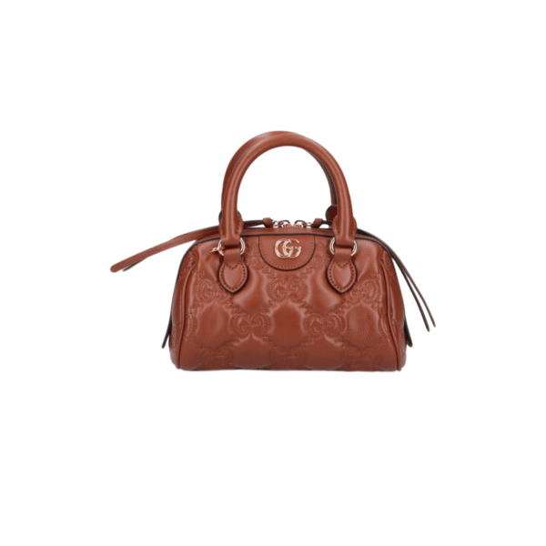 BORSA TOTE GG METALESSÉ MARRONE LOGO ORO