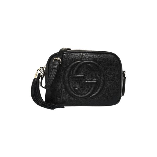 BORSA SOHO NERA IN PELLE MARTELLATA