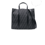 BORSA TOTE FF JACQUARD NERO GRIGIO
