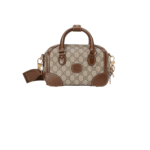 BORSA DA VIAGGIO PICCOLA CON G TELA SUPREME BEIGE ED EBANO