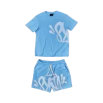 SYN WRLD  LOGO T-SHIRT – SHORT SET – BLUE