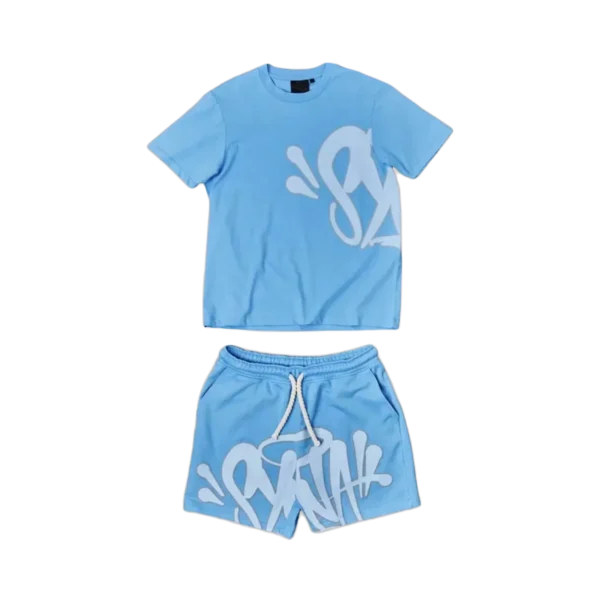 SYN WRLD  LOGO T-SHIRT – SHORT SET – BLUE