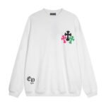 CHRM HRTS Sweatshirt Multicolor Crosses White CH007