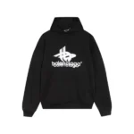 BLNCG Hoodie Black Logo Print BL064