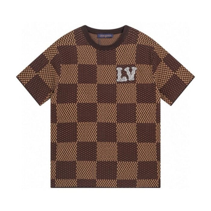 sdgdfg-4-700x700-1.jpg LV T-shirt Checkered Logo - Image 1