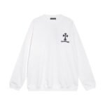 CHRM HRTS Sweatshirt Cross Print White CH050
